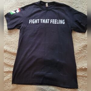 Next Level Apparel Chappelle  Black Tee with White Text